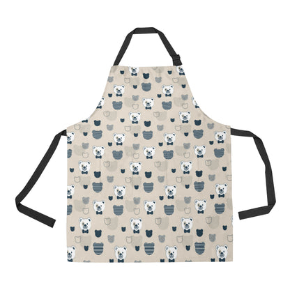 Bear Pattern Print Design 05 Apron with Pocket