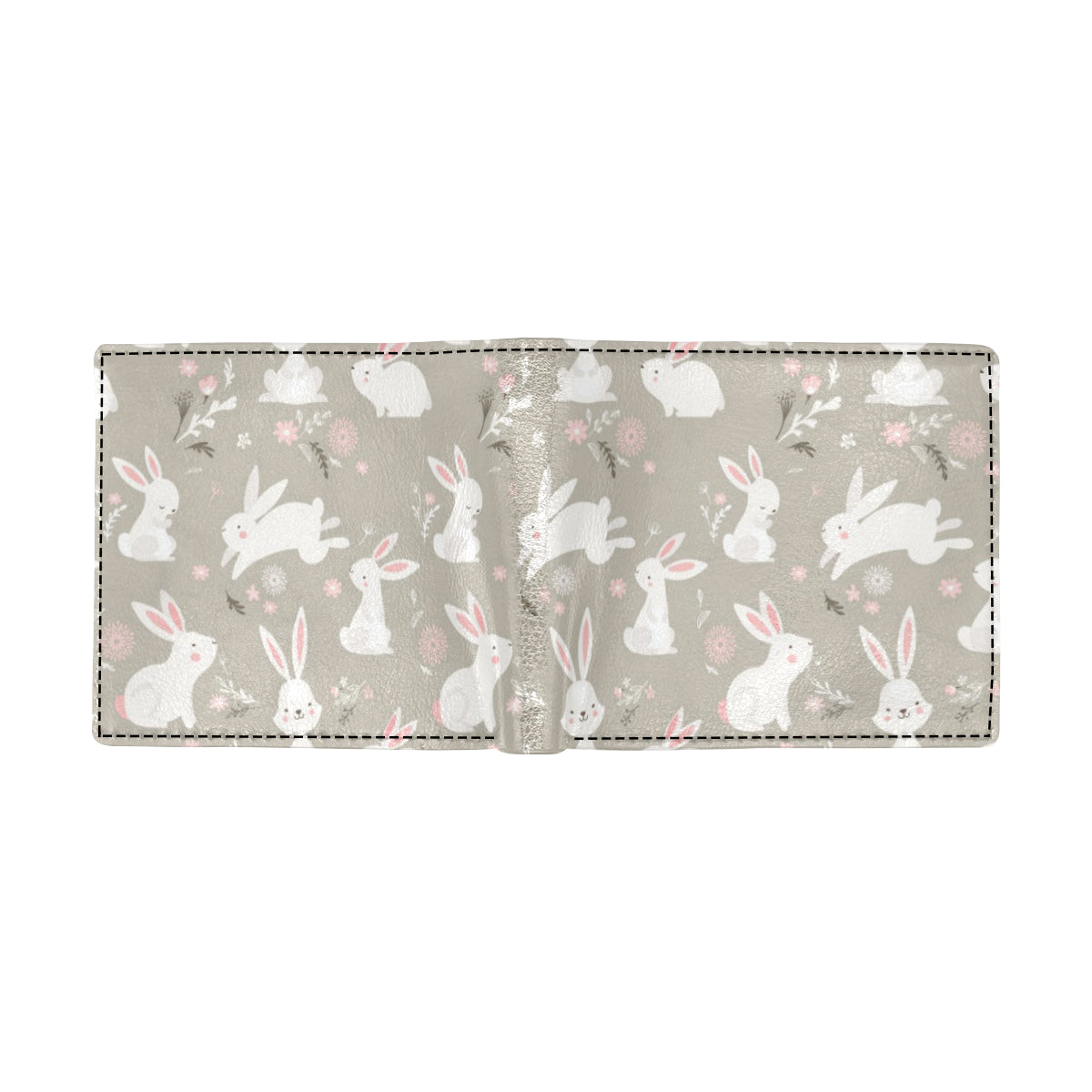 Rabbit Pattern Print Design RB03 Men's ID Card Wallet