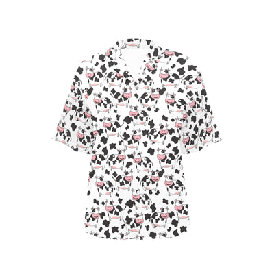 Cow Pattern Print Design 02 Women's Hawaiian Shirt