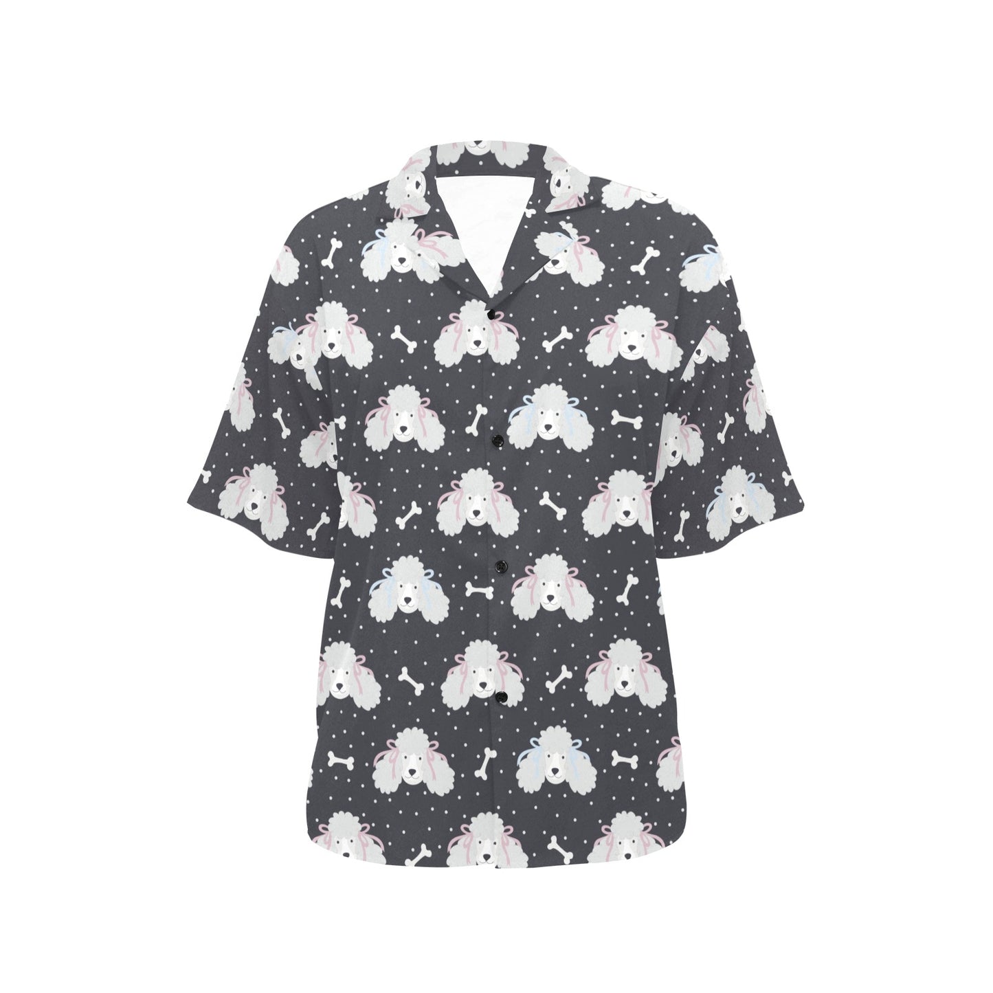 Poodle Pattern Print Design A03 Women's Hawaiian Shirt
