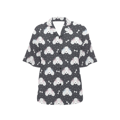 Poodle Pattern Print Design A03 Women's Hawaiian Shirt