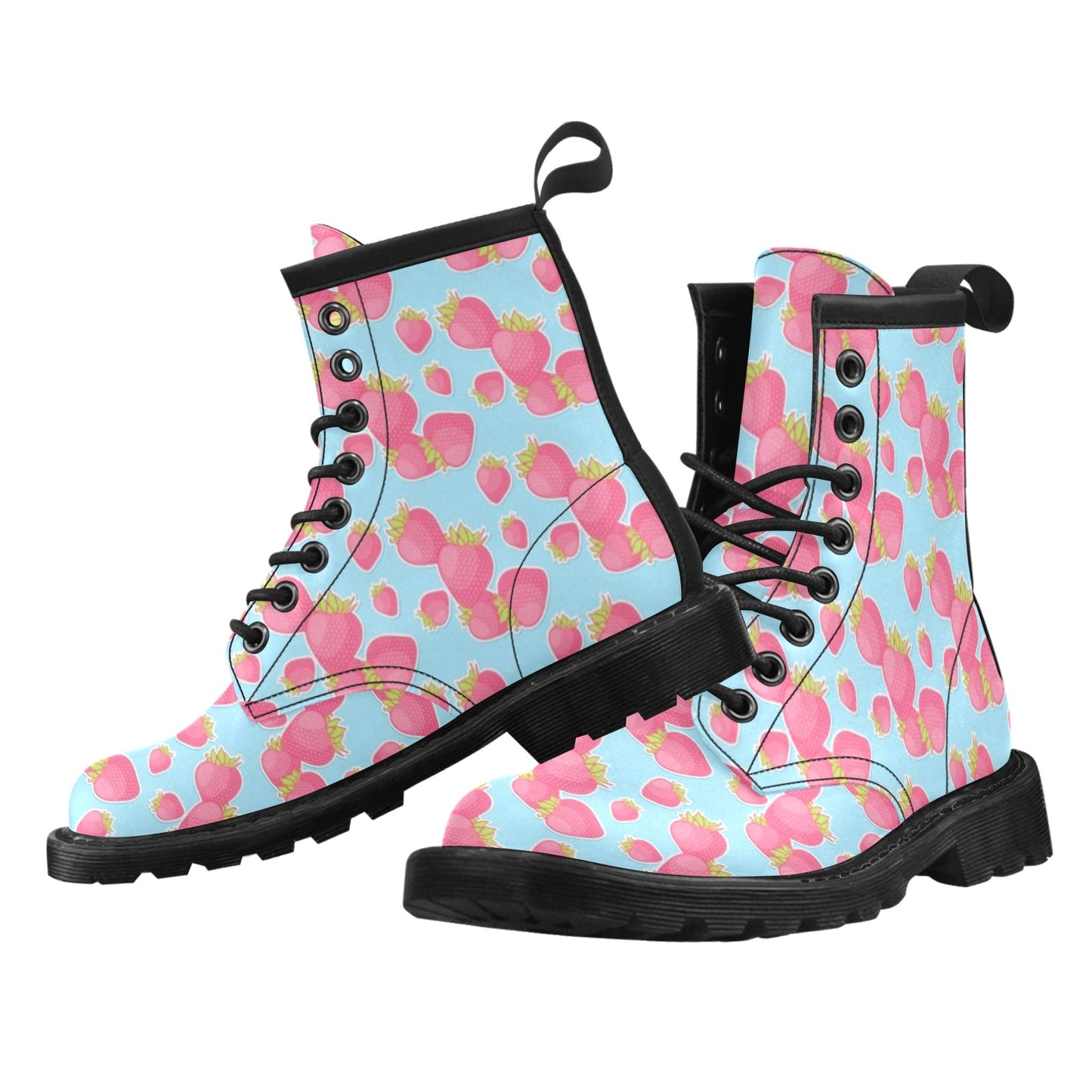Strawberry Pattern Print Design SB04 Women's Boots