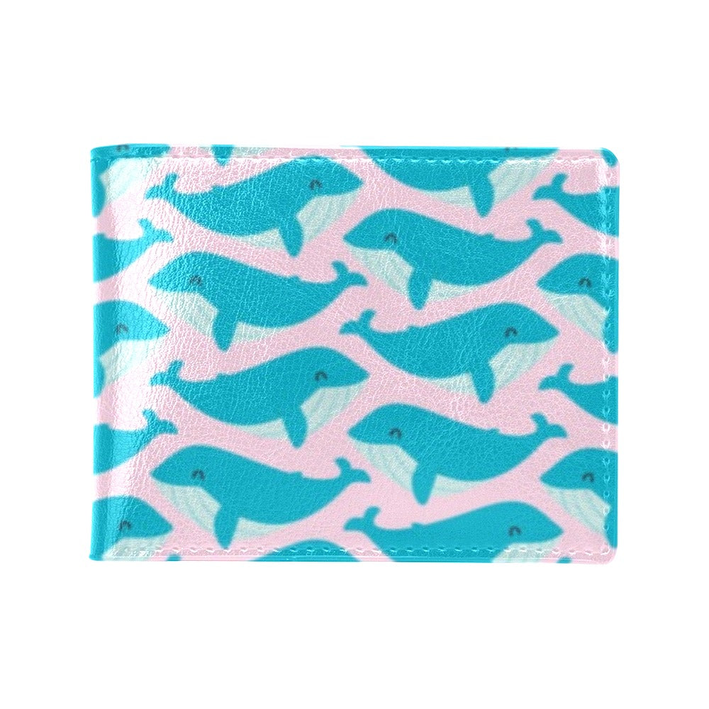 Whale Print Design LKS302 Men's ID Card Wallet