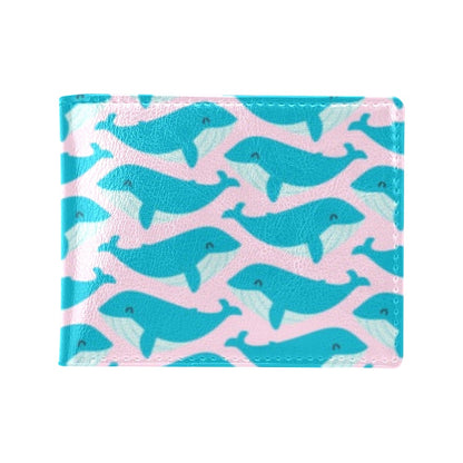Whale Print Design LKS302 Men's ID Card Wallet