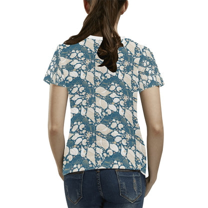 Seashell Print Design LKS308 Women's  T-shirt