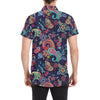 Paisley Boho Pattern Print Design A06 Men's Short Sleeve Button Up Shirt