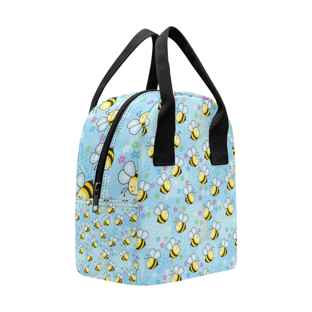 Bee Pattern Print Design BEE03 Insulated Lunch Bag