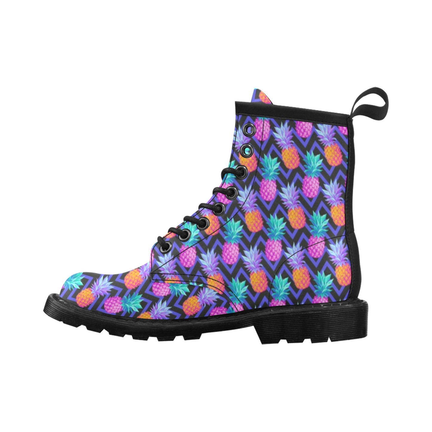 Pineapple Color Art Pattern Women's Boots