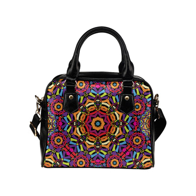 Kaleidoscope Pattern Print Design 01 Shoulder Handbag