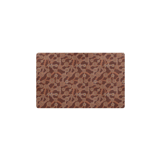 Aboriginal Pattern Print Design 03 Kitchen Mat