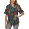 Chakra Mandala Print Pattern Women's Hawaiian Shirt