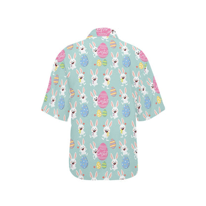 Easter Eggs Pattern Print Design RB014 Women's Hawaiian Shirt
