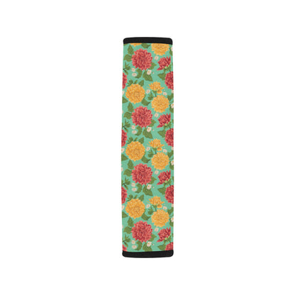 Dahlia Pattern Print Design DH011 Car Seat Belt Cover