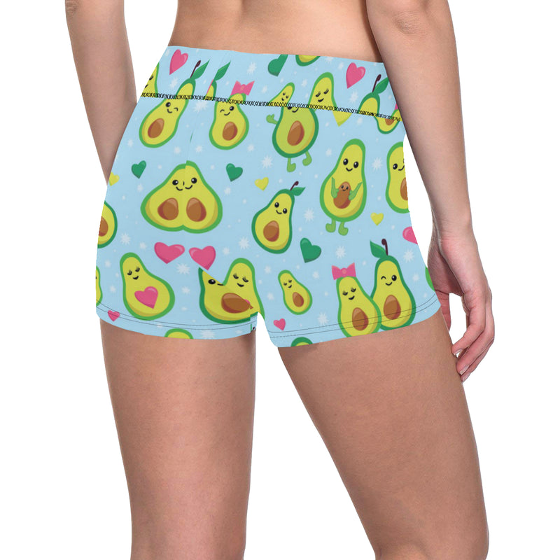 Avocado Pattern Print Design AC09 Yoga Shorts