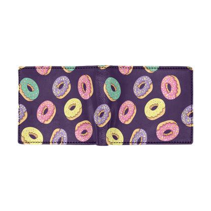 Donut Pattern Print Design DN08 Men's ID Card Wallet