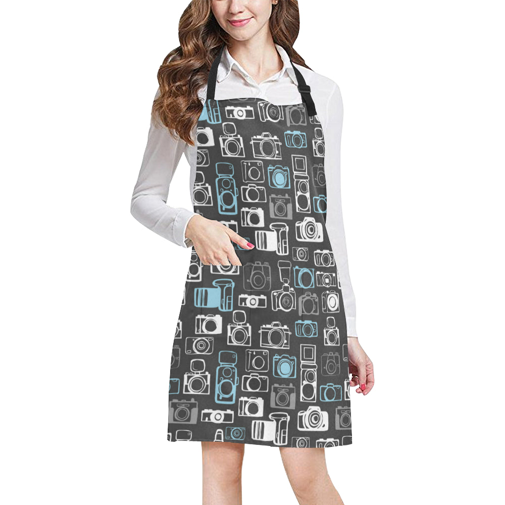 Camera Pattern Print Design 04 Apron with Pocket