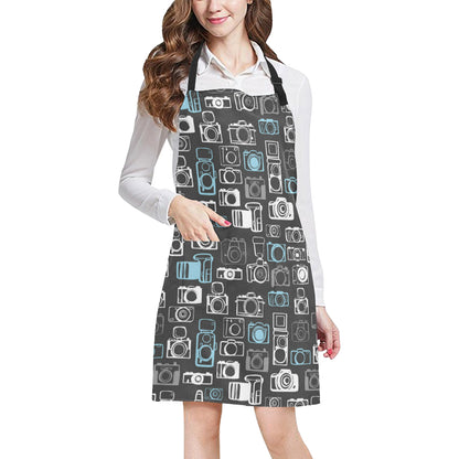 Camera Pattern Print Design 04 Apron with Pocket