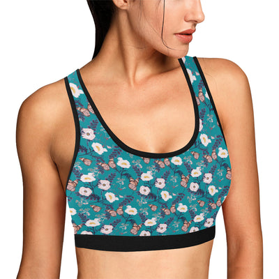 Butterfly Pattern Print Design 012 Sports Bra