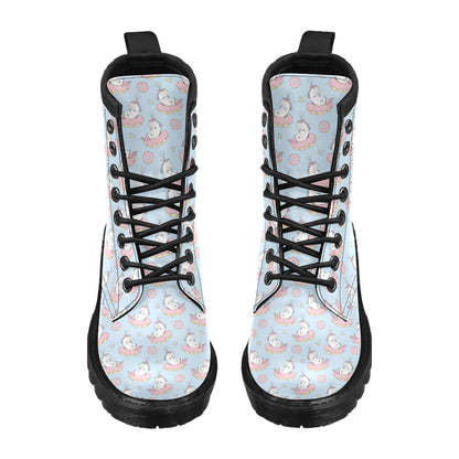 Unicorn Print Design LKS303 Women's Boots
