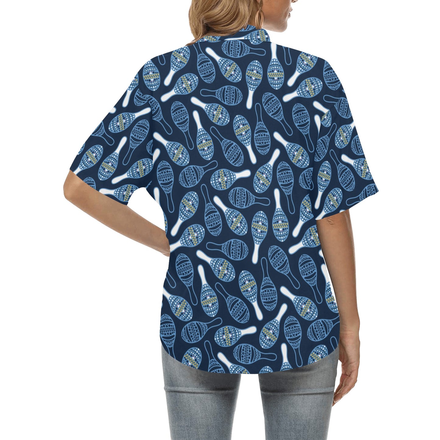 Maracas Print Design LKS401 Women's Hawaiian Shirt