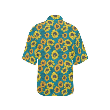 Sunflower Print Design LKS301 Women's Hawaiian Shirt