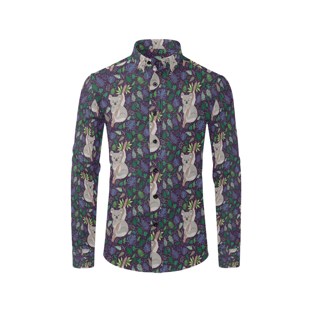 Koala Pattern Print Design 06 Men's Long Sleeve Shirt