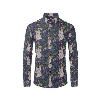 Koala Pattern Print Design 06 Men's Long Sleeve Shirt