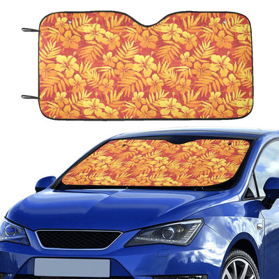 Hibiscus Summer Print Design LKS302 Car front Windshield Sun Shade