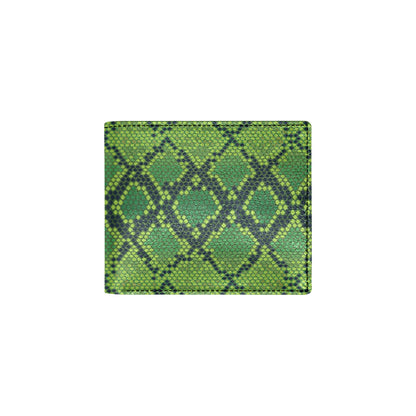 Python Green Pattern Print Design A01 Men's ID Card Wallet