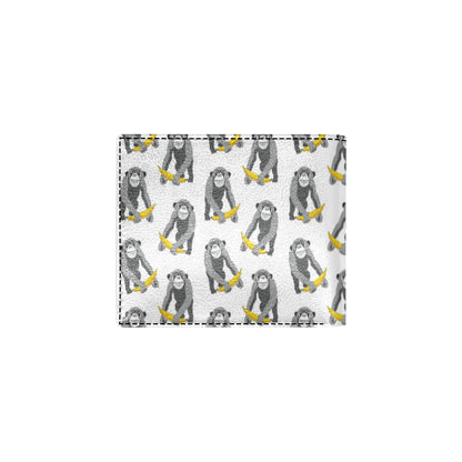 Chimpanzee Pattern Print Design 05 Men's ID Card Wallet