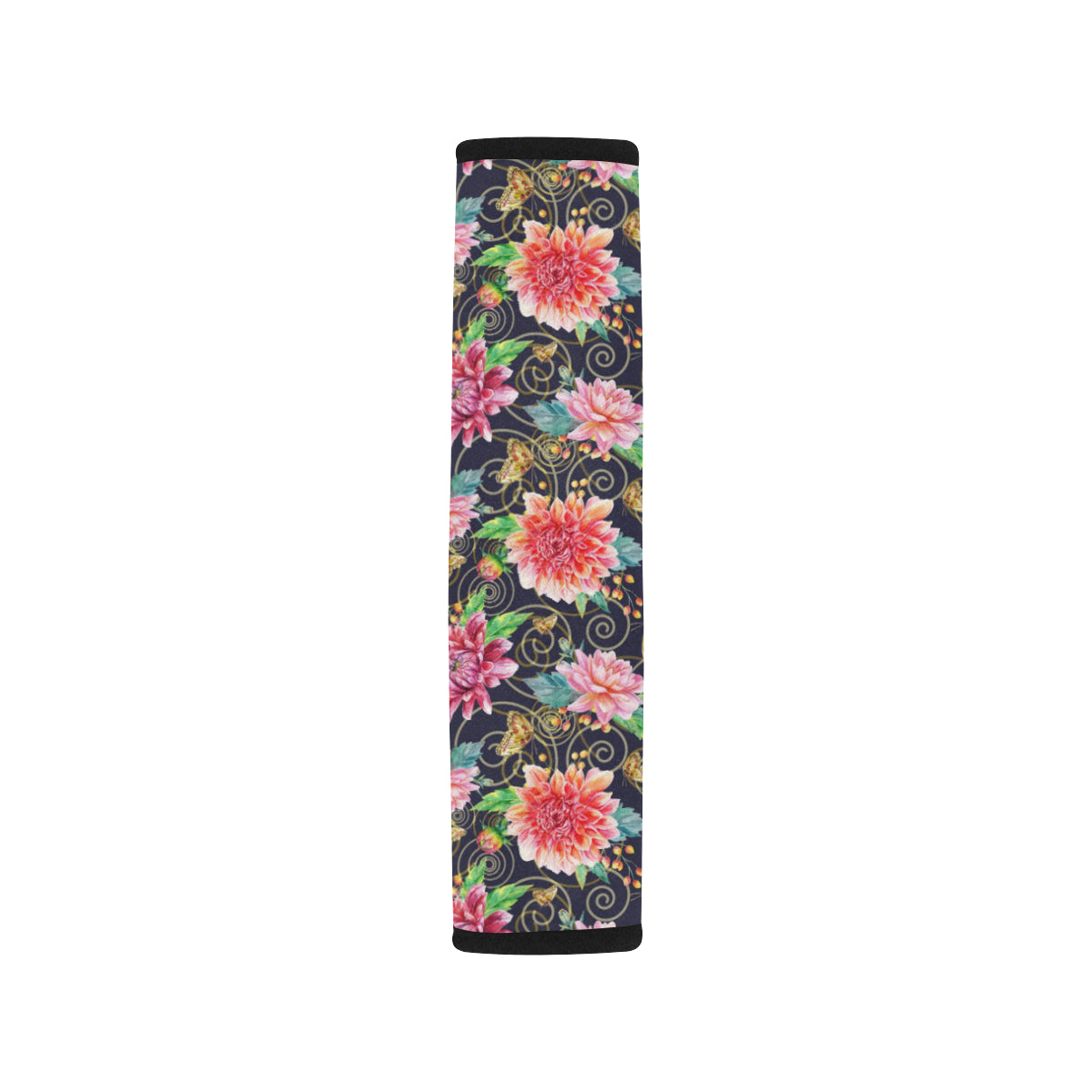 Dahlia Pattern Print Design DH02 Car Seat Belt Cover