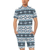 Navajo Dark Blue Print Pattern Men's Romper