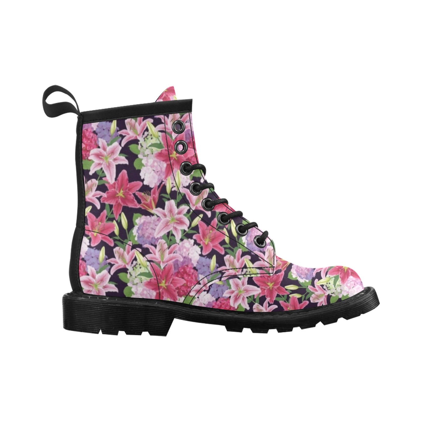 Lily Pattern Print Design LY017 Women's Boots