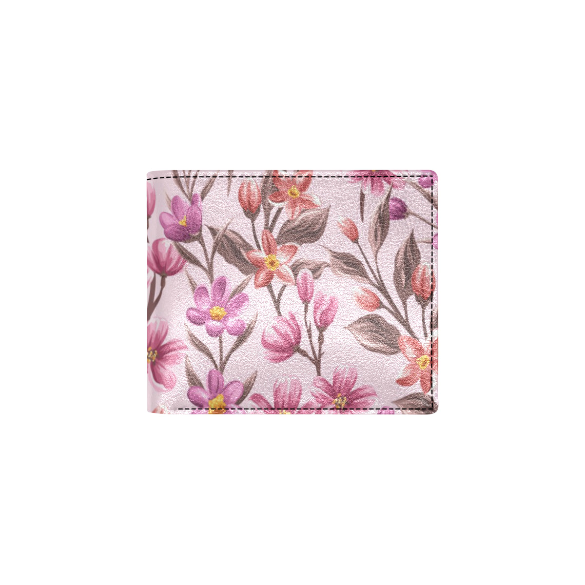Summer Floral Pattern Print Design SF09 Men's ID Card Wallet