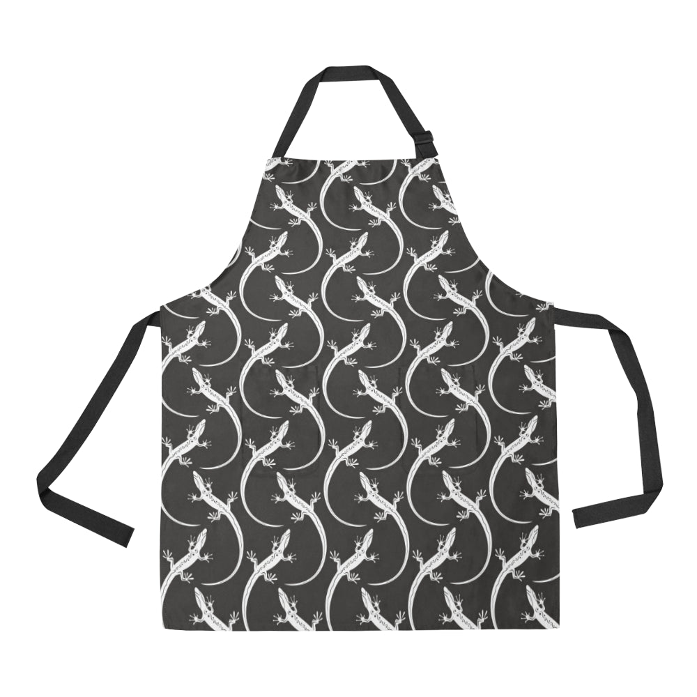 lizard Pattern Print Design 01 Apron with Pocket