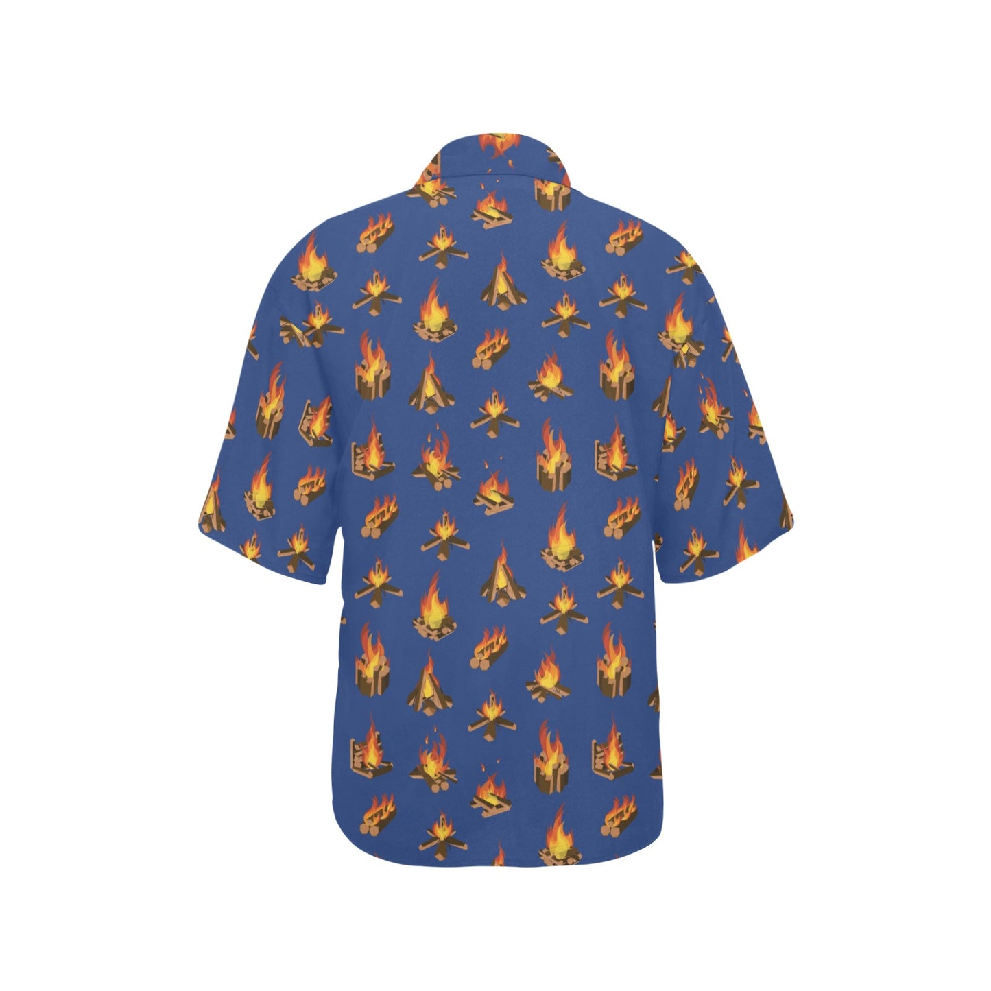 Campfire Pattern Print Design 03 Women's Hawaiian Shirt