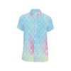 Rainbow Pattern Print Design A06 Men's Short Sleeve Button Up Shirt