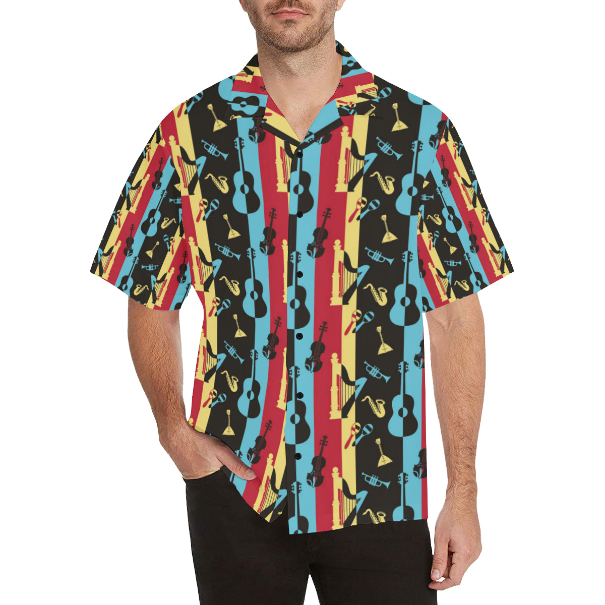 Jazz Pattern Print Design 02 Men's Hawaiian Shirt