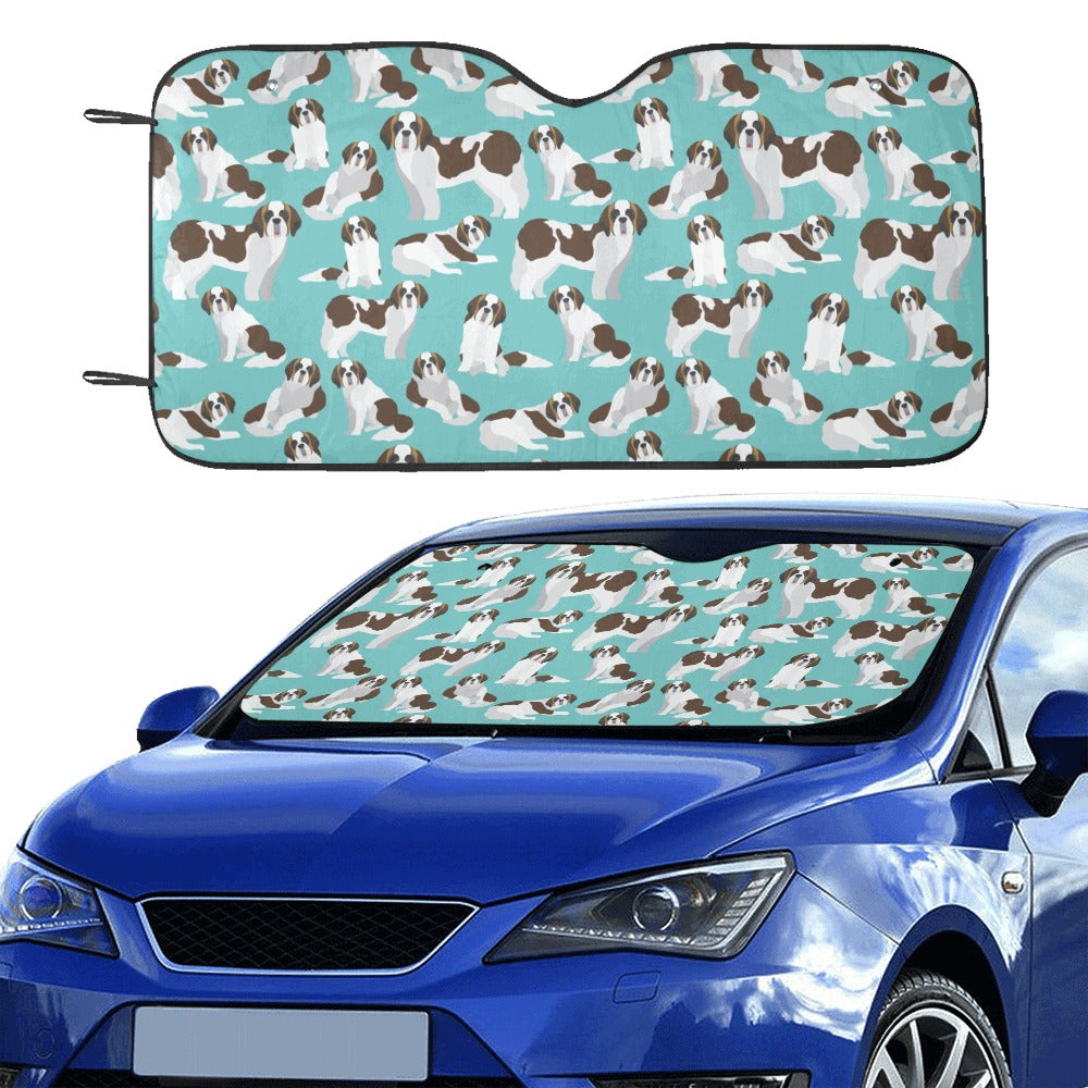 St Bernards Print Design LKS302 Car front Windshield Sun Shade