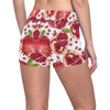 Pomegranate Pattern Print Design PG03 Yoga Shorts