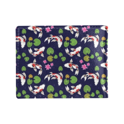 Koi Carp Pattern Design Themed Print Men's ID Card Wallet