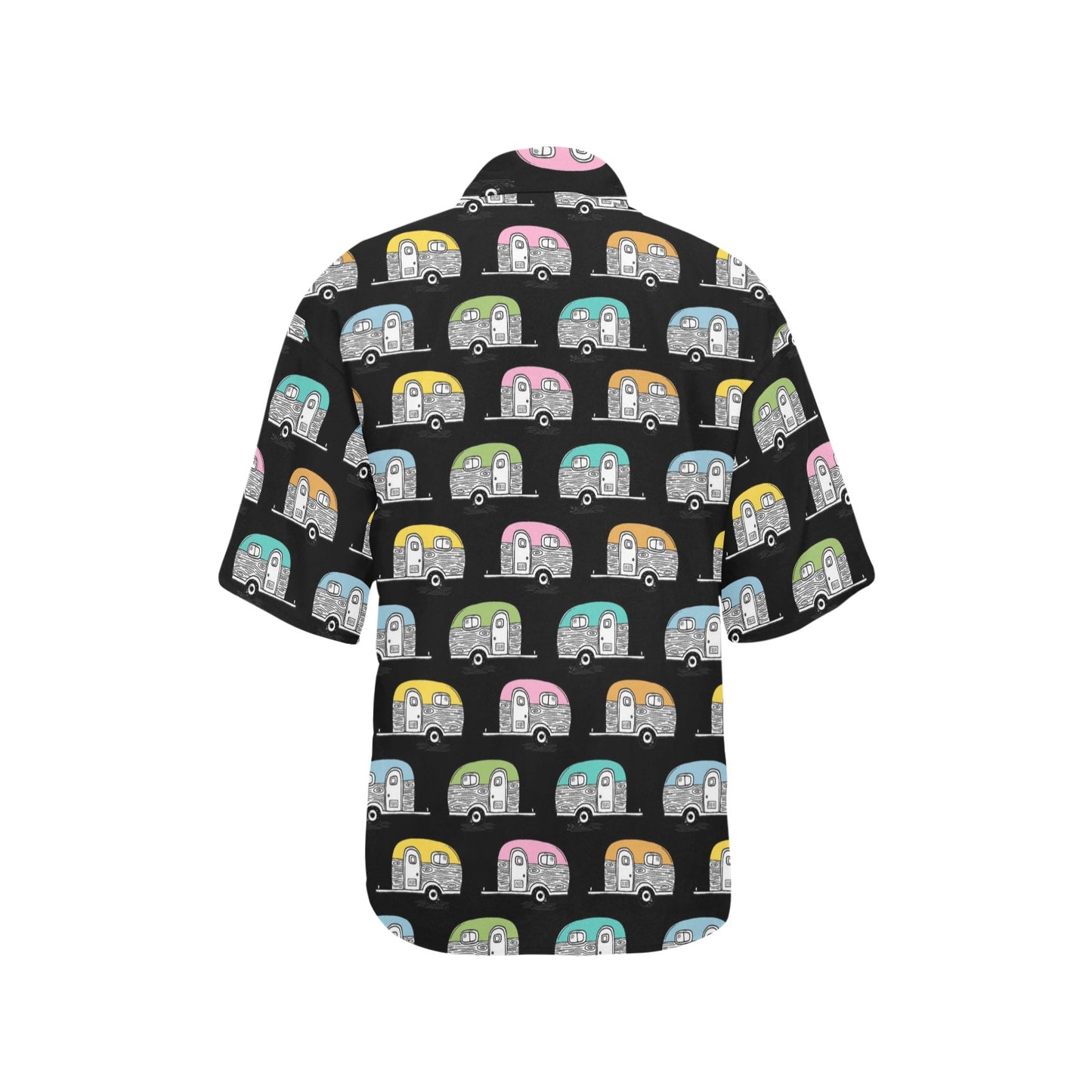 Camper Pattern Camping Themed No 2 Print Women's Hawaiian Shirt