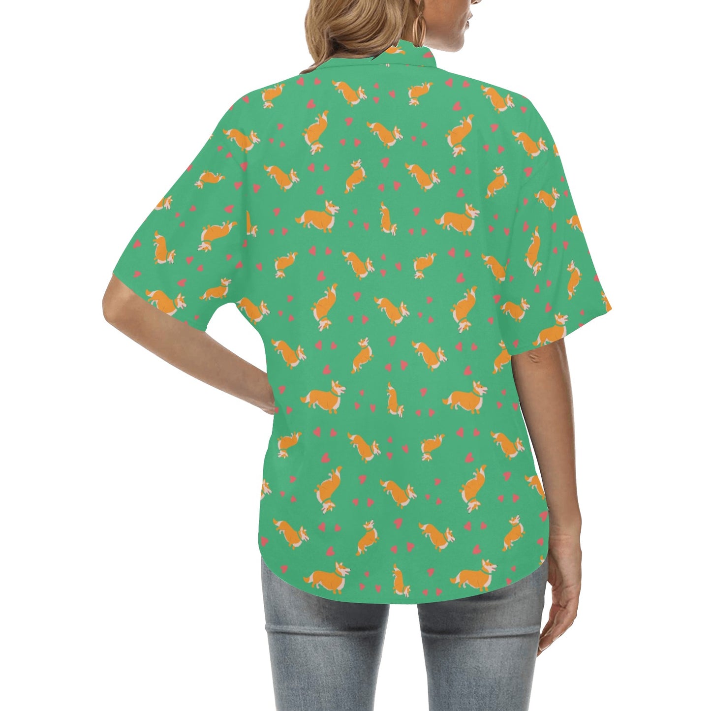 Cardigan Welsh Corgis Pattern Print Design 03 Women's Hawaiian Shirt