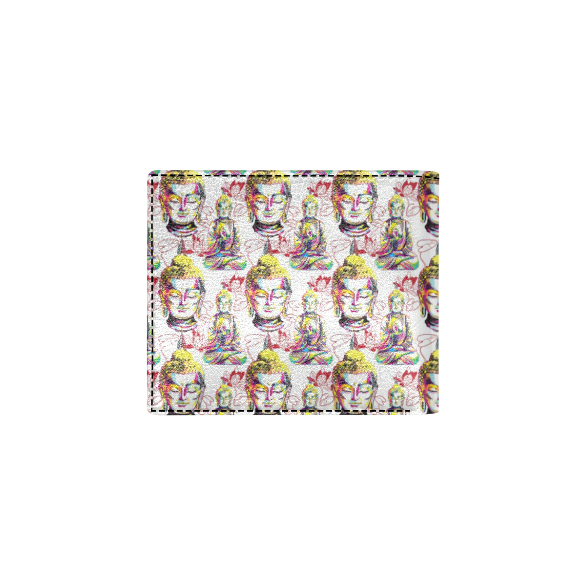 Buddha Pattern Print Design 06 Men's ID Card Wallet