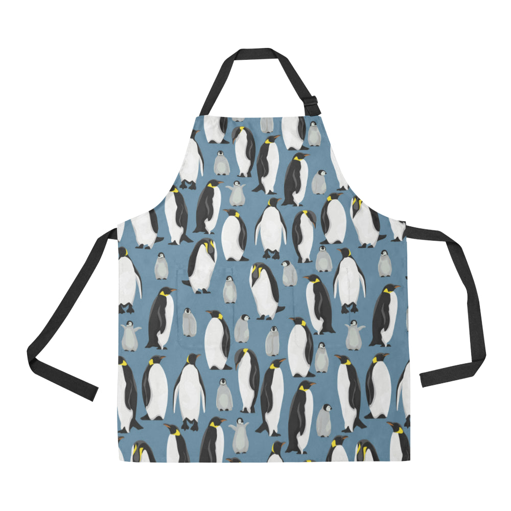 Penguin Pattern Print Design A03 Apron with Pocket
