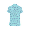 Dolphin Baby Cute Print Pattern Men's Short Sleeve Button Up Shirt