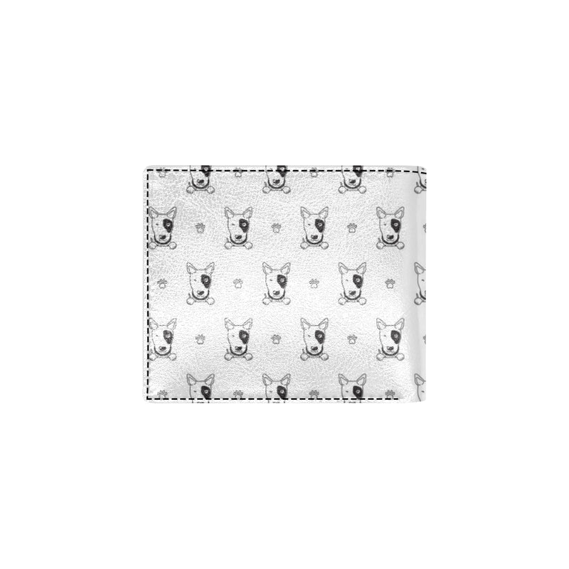 Bull Terriers Pattern Print Design 06 Men's ID Card Wallet