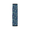 Peacock Feather Blue Design Print Car Seat Belt Cover