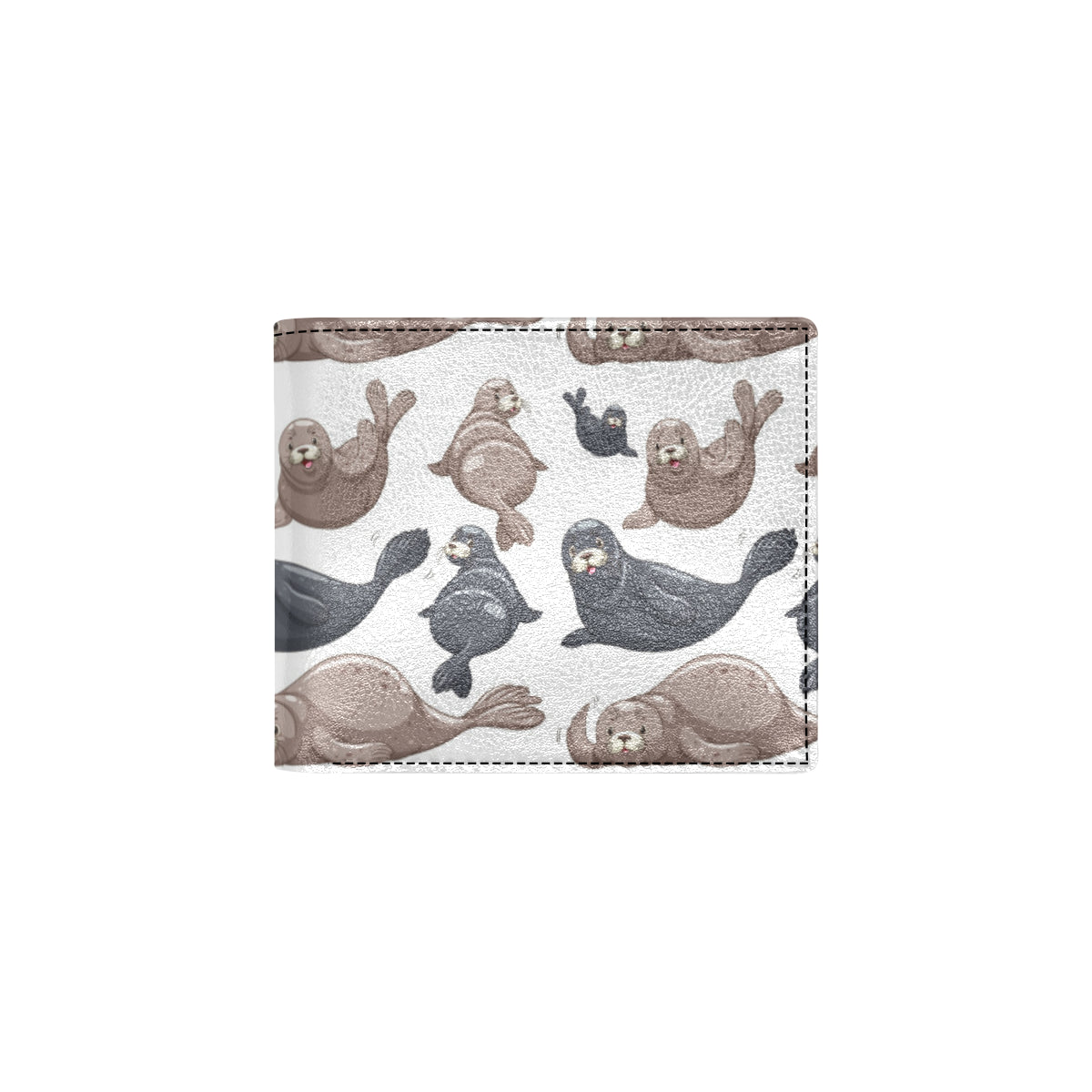 Sea Lion Pattern Print Design 02 Men's ID Card Wallet