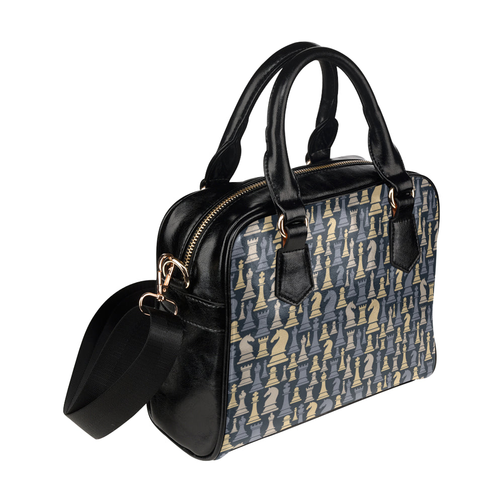 Chess Pattern Print Design 04 Shoulder Handbag